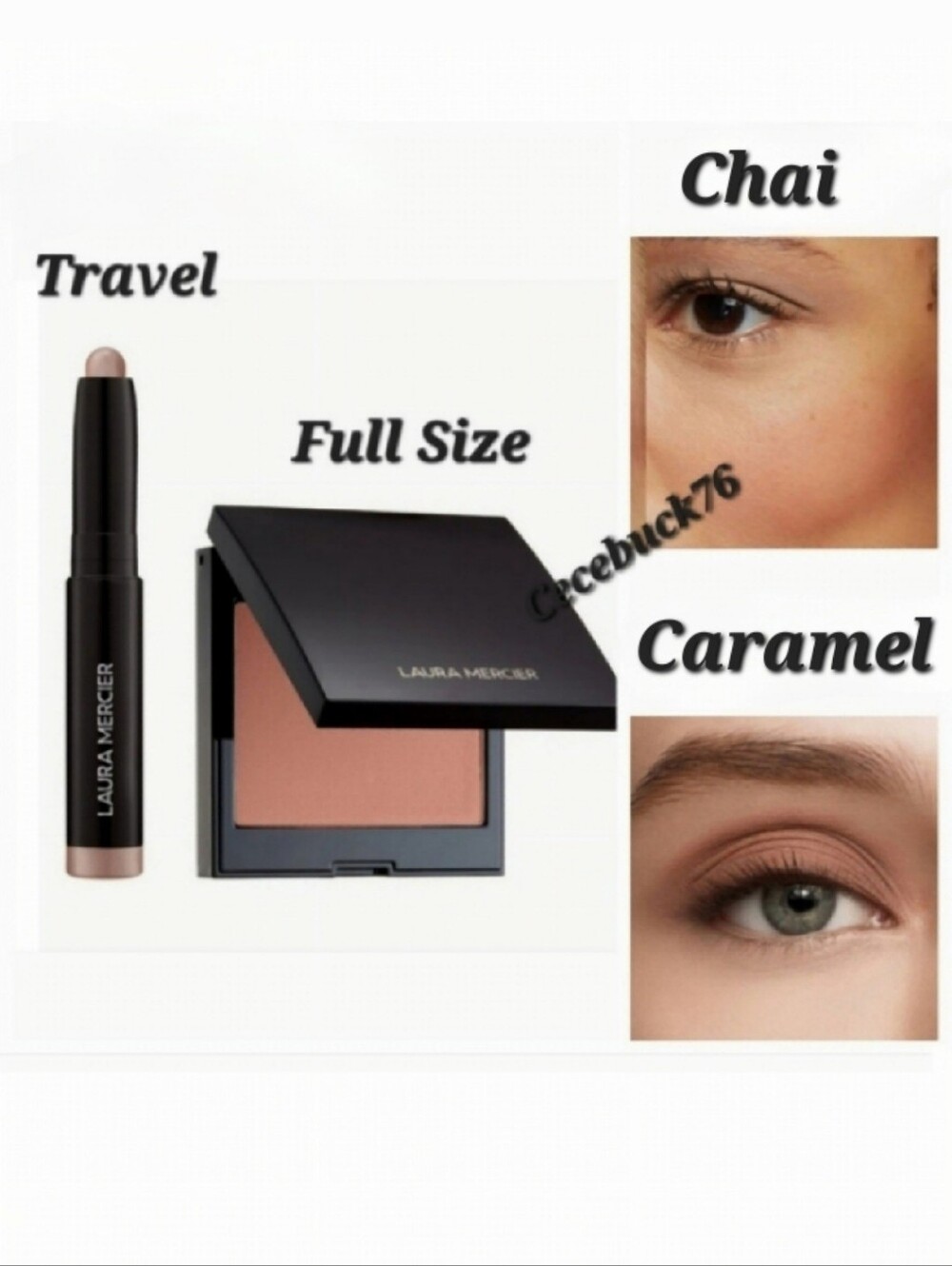 🌺Laura Mercier Winter Interlude Eye and Cheek Set Chai Blush Caramel Eyeshadow